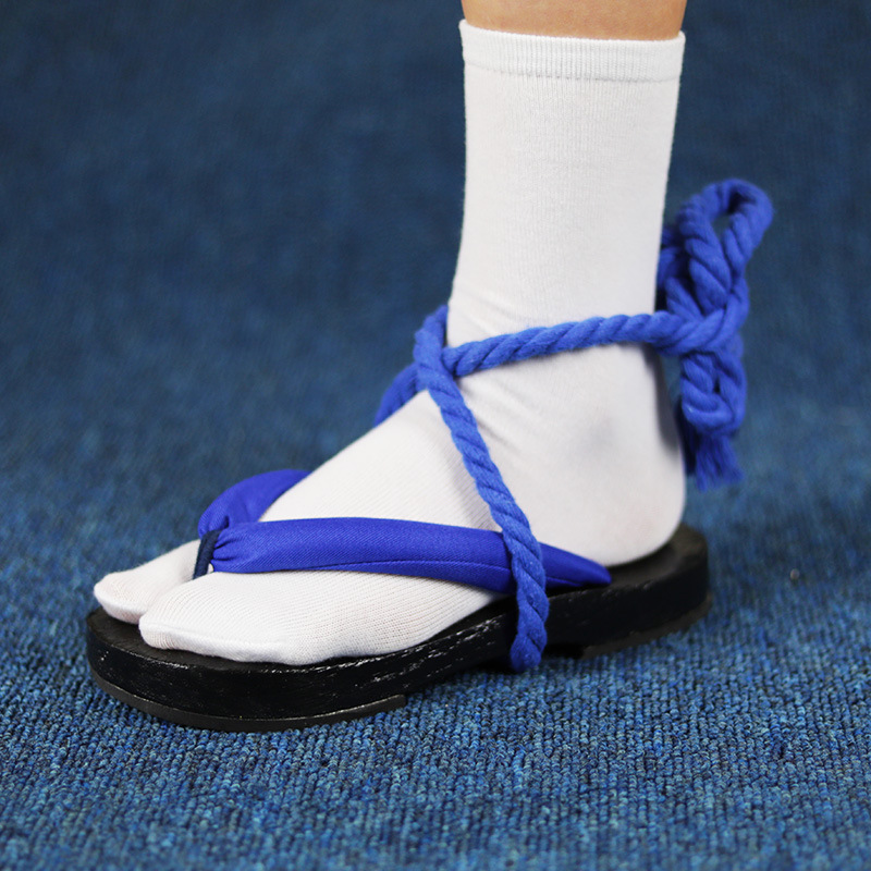 Geta Wooden Sandal - Sandálias Geta com Tiras Azuis –