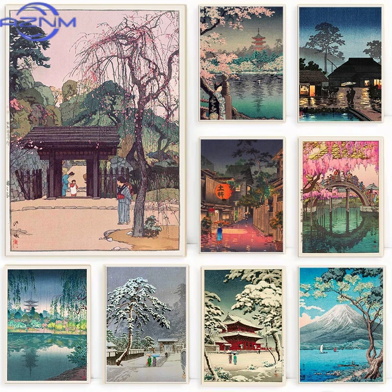 Japanese Lifestyle And Traditions - Pôster Tradicional Japonês Retro Ukiyo-e AZNM,