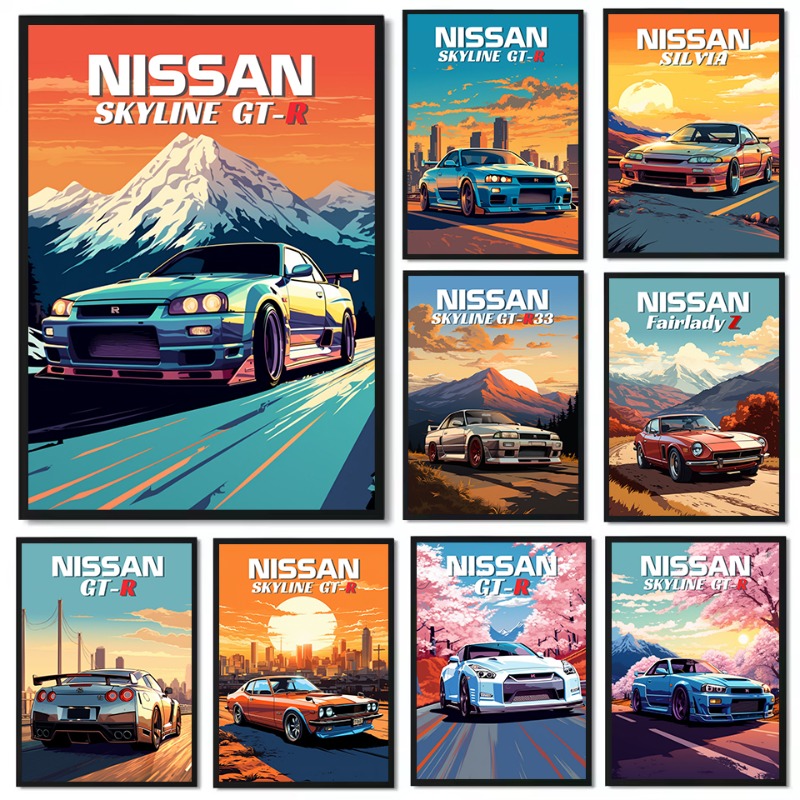Japanese Car Lifestyle - Pôster de Carro Esportivo Clássico Japonês