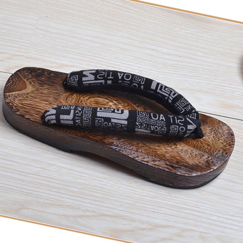 Geta Wooden Sandal - Paulownia de madeira unissex cosplay ninja,