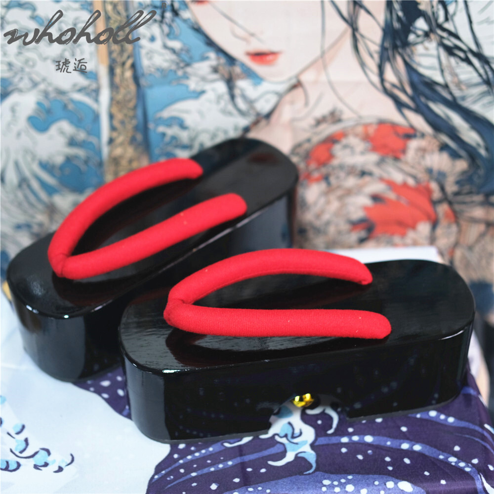 Geta Wooden Sandal - Verão feminino flip flops japonês gisha