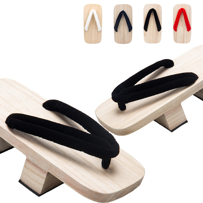 Geta Wooden Sandal - Tamancos de madeira estilo japonês, chinelos