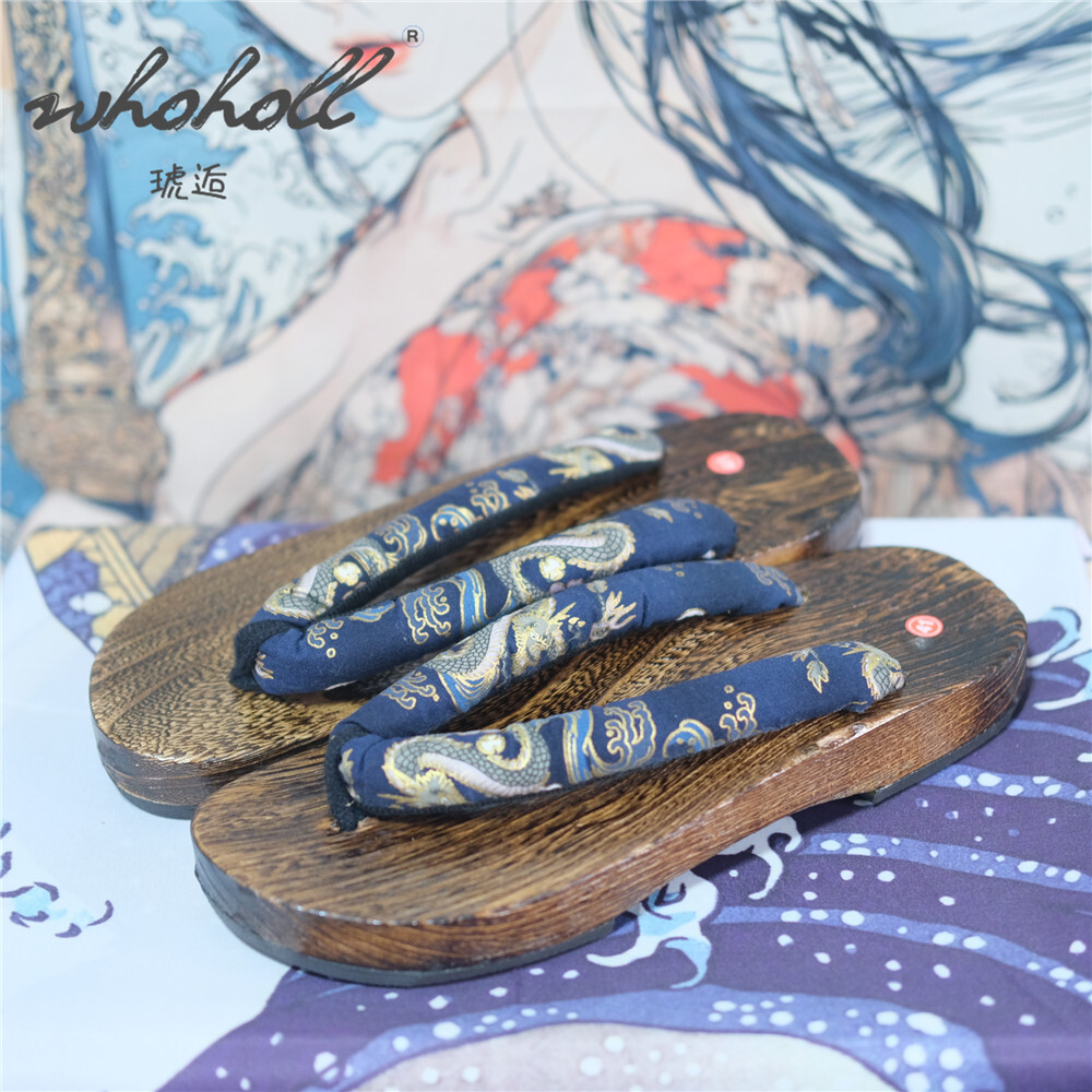 Geta Wooden Sandal - Homem tamancos de madeira chinelos feminino