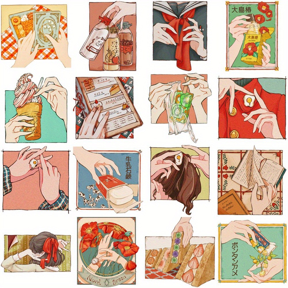 50 Adesivos Estilo Vintage Tra - Japanese Lifestyle And Traditions avaliação e preço